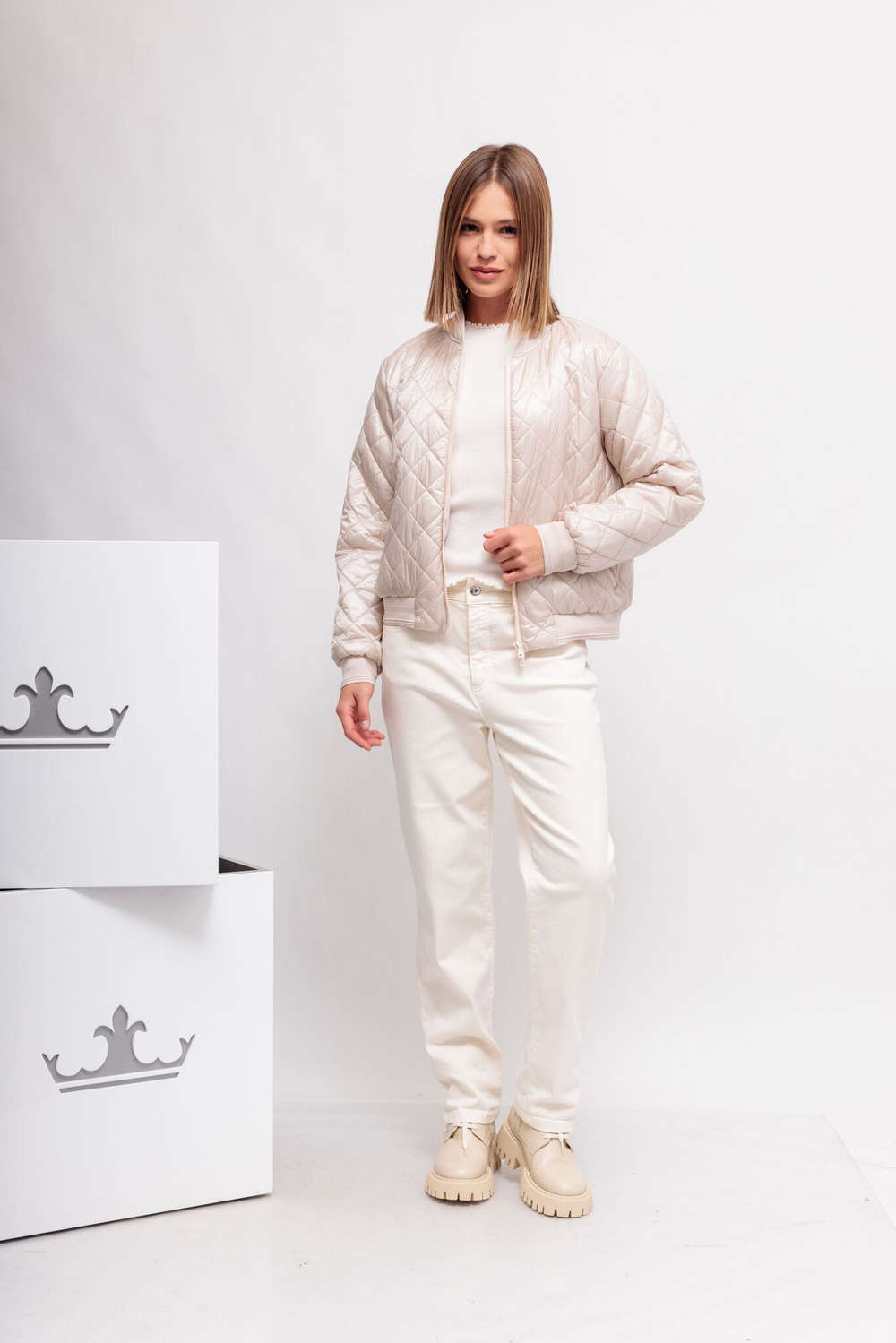 Куртка-бомбер MARC AUREL 4459 молочный