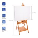 Мольберт напольный горизонтальный Гамма, 61*65,5*137 (174)см, бук