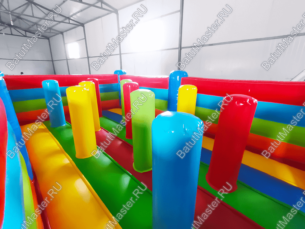 Коммерческий надувной батут "Городок", 6*4*1.8 м.