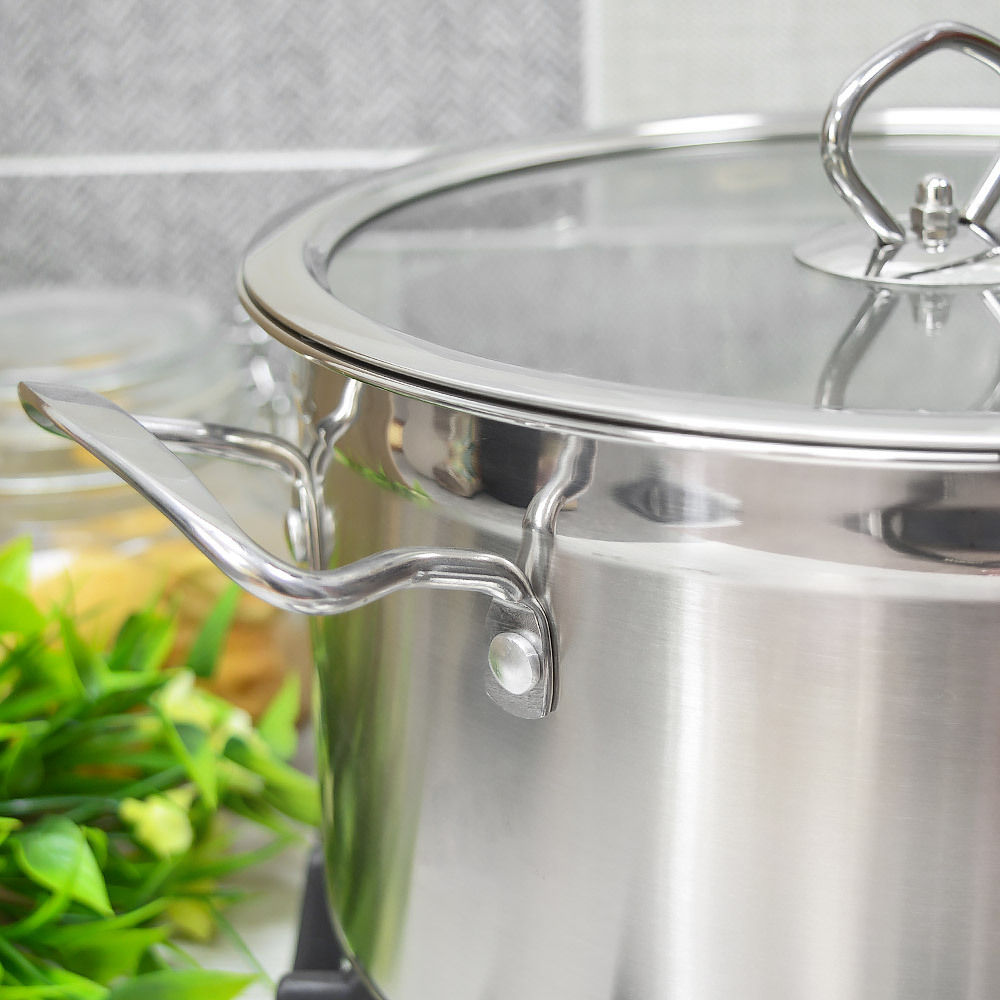 Кастрюля 6,1л из нержавеющей стали, индукция