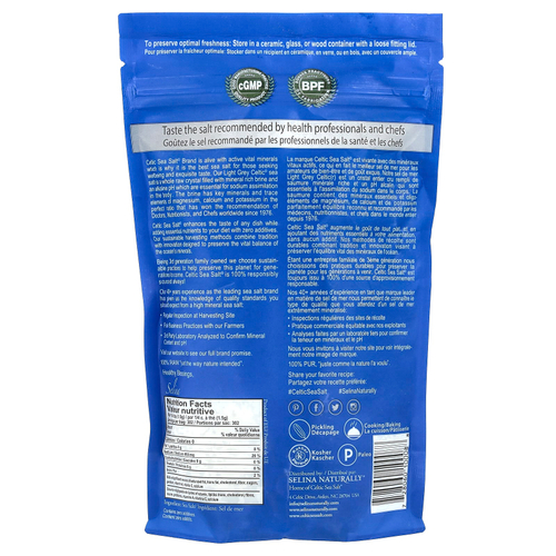 Celtic Sea Salt, Light Grey Celtic, смесь основных минералов, 454 г (1 фунт)