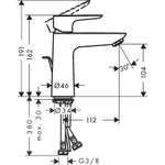Смеситель для раковины Hansgrohe Talis E 71710700 белый матовый