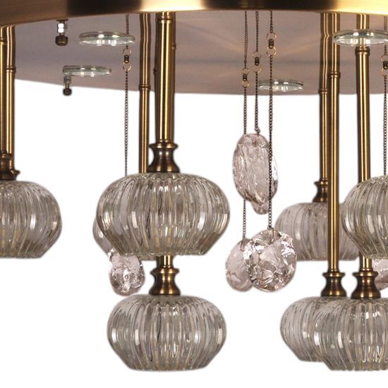 Люстра потолочная MANNE PL.7442-12+5(BR) d60