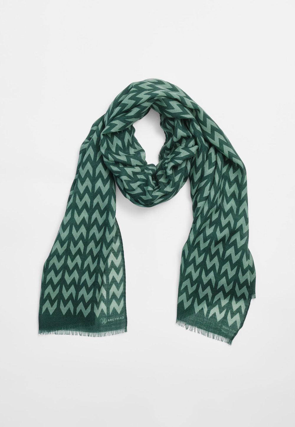 Шерстяной палантин SOROKONOZHKA GREEN 68х190