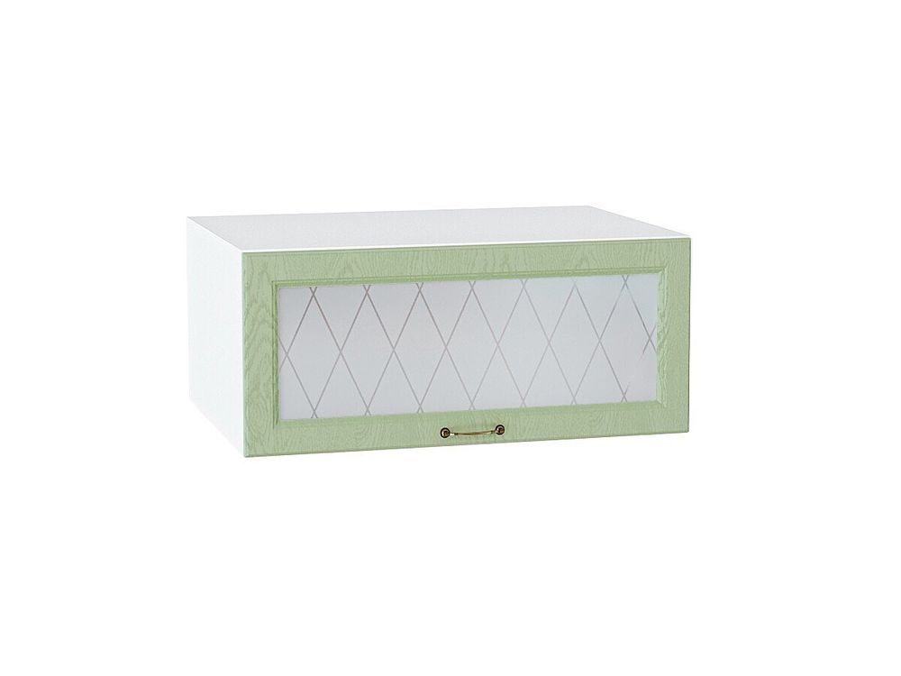 Шкаф верхний горизонтальный остекленный глубокий Ницца