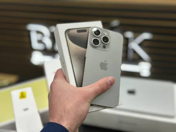 Б/У Телефон Apple iPhone 15 Pro 256Gb Natural Titanium 87% (J221V92PP6)