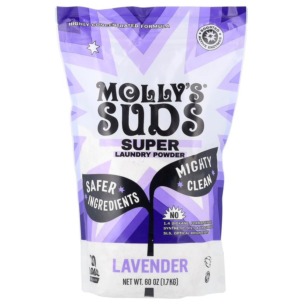 Molly's Suds, Super Laundry Powder, лаванда, 60 загрузок, 1,7 кг (60 унций)