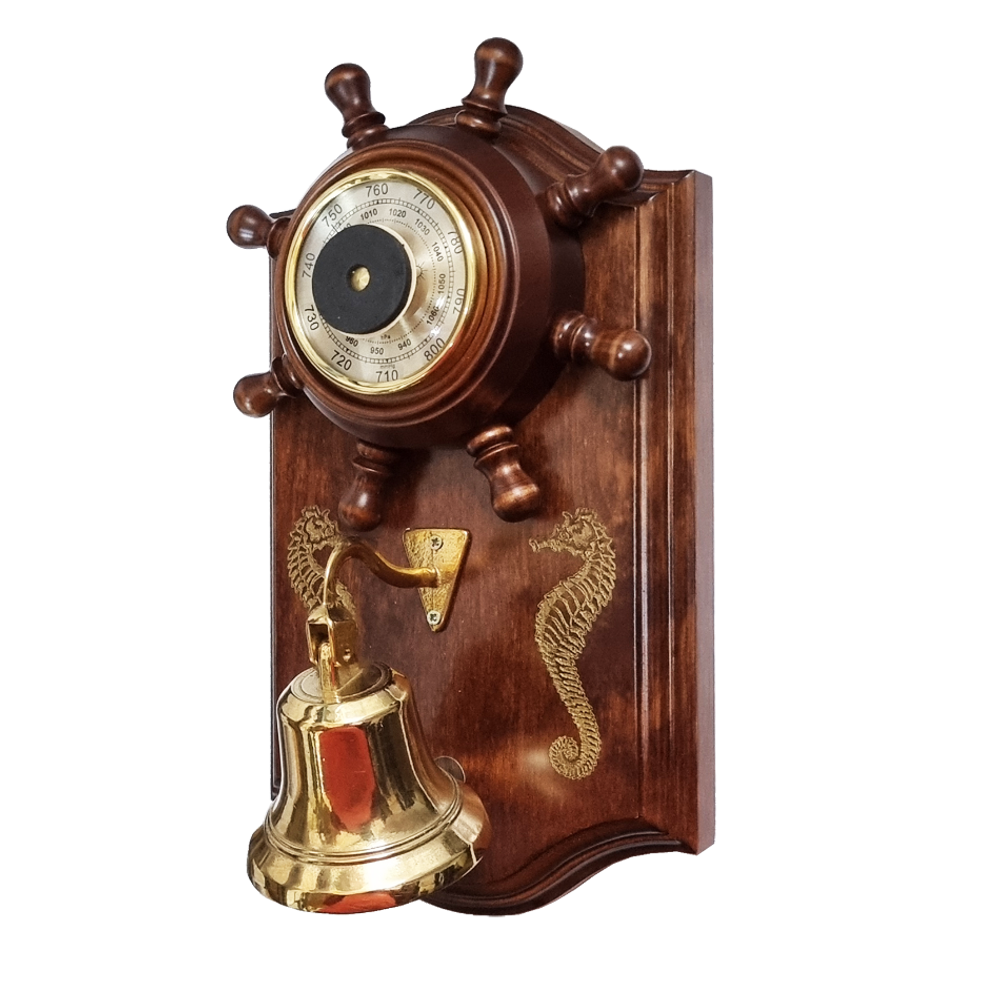 Бриг+ барометр с рындой и штурвалом