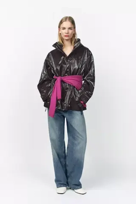 ZARA ПАРКА С ВЫСОКИМ ВОРОТНИКОМ — ZW, КОРИЧНЕВЫЙ