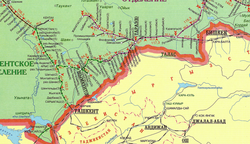 Железные дороги Казахстана , размер 1,5 х 2,1 м, 2025 год