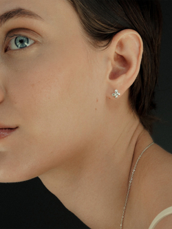 пусеты асимметричные гортензии (mini)