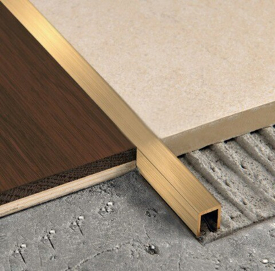 Латунный шлифованный (браш) профиль LP-10x10