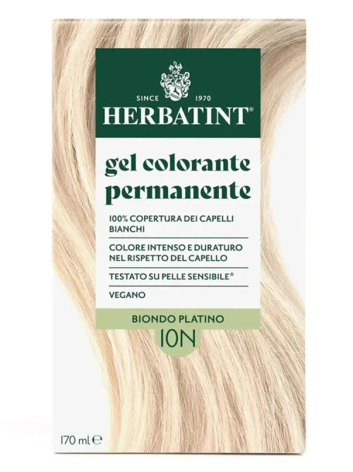 10N ПЛАТИНОВЫЙ БЛОНДИН - гель-краска для волос HERBATINT, 170 мл / из Европы /