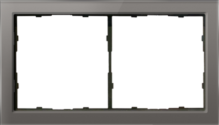 Рамка 2-я стекло цвета сталь,  серия R98 Glass