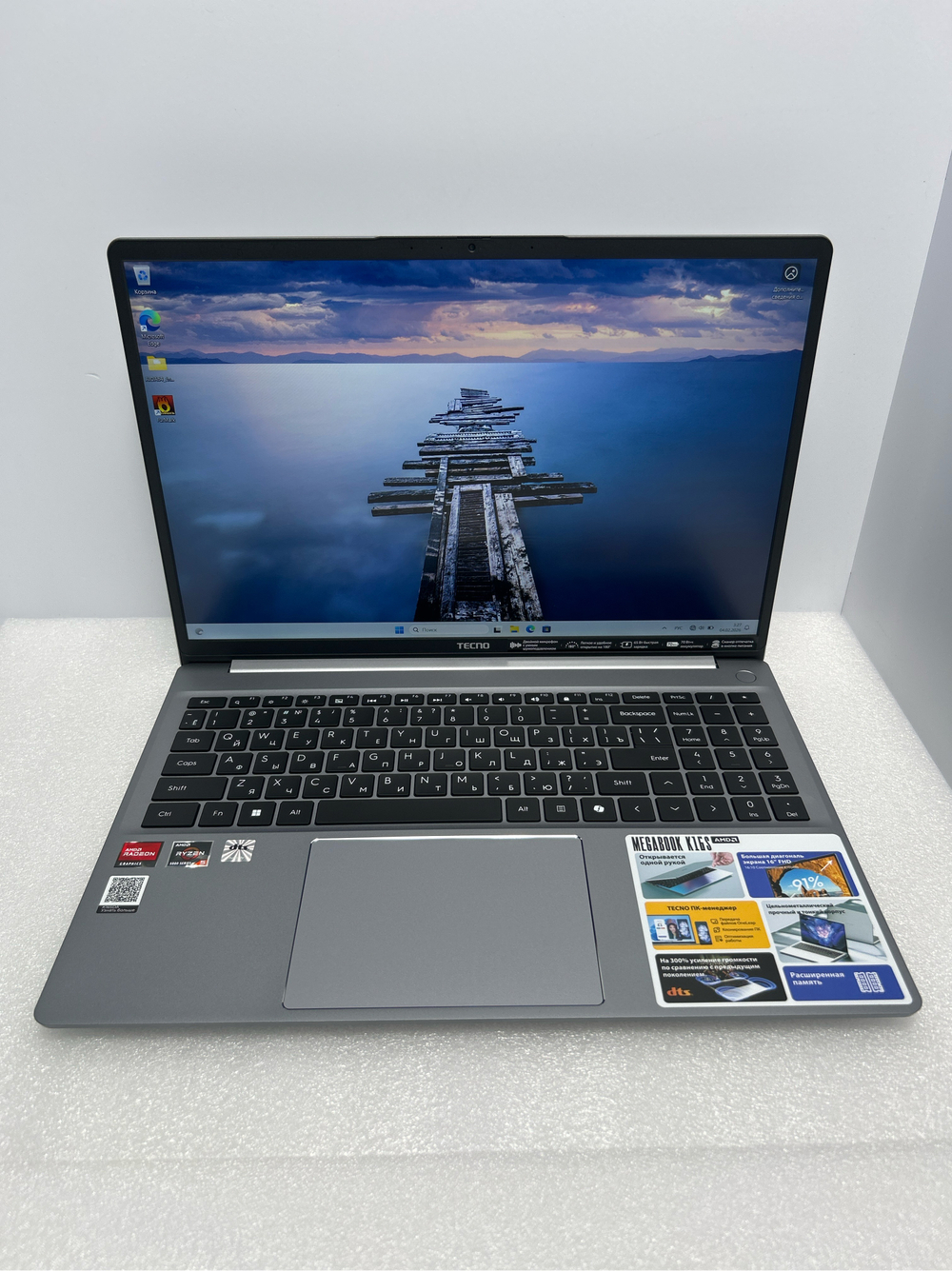 Ноутбук Tecno MegaBook K16SDA 16"/AMD Ryzen 5 5500U/RAM 16GB/SSD 512GB/AMD Radeon Graphics/1920x1080/IPS/Windows 11/Подсветка - кл:нет/Cерый космос. Состояние: B1