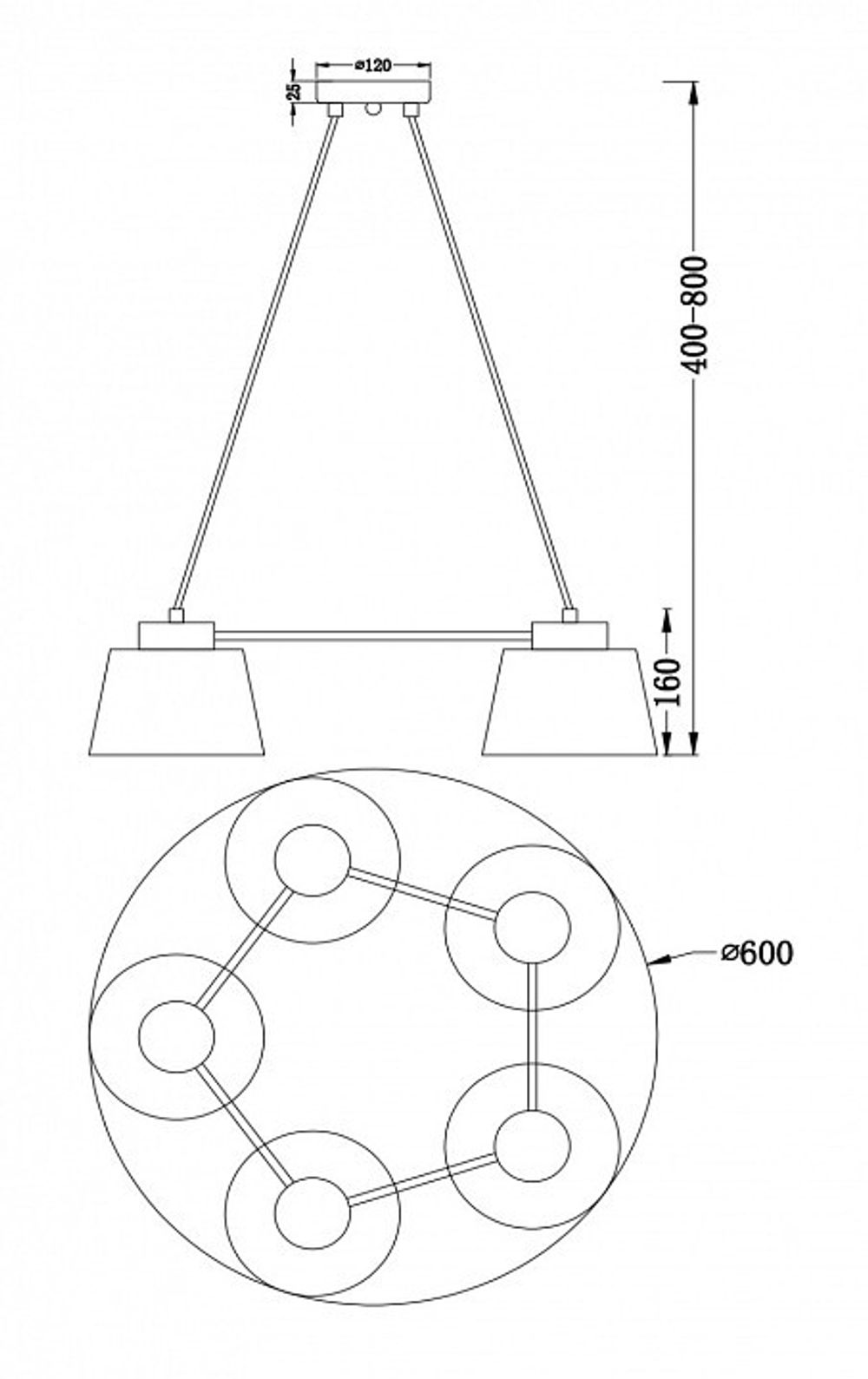 Подвесная люстра Freya Barbara FR5004PL-05CH