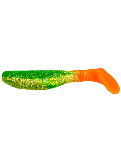 Виброхвост несъедобный Helios Chubby 3,55"/9 см Pepper Green & Orange LT 20шт. (HS-4-032-N-20)