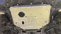 Защита картера двигателя, КПП (2 мм, сталь) для Honda Fit 2013-2017 (V = 1.5 CVT FWD), Honda Fit 2018- (V = 1.5 AT 4WD) Sheriff.09.5182