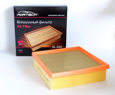 FA022 (7775) Фильтр воздушный FORTECH VAZ Chevy-Niva 2123 1.7i, Kalina 1117-1119 1.4i0, (кор.36)