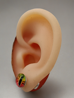 Клипсы на магнитах, серия "Глазки" (10мм). Без прокола ушей. Цена за пару. Бижутерия.