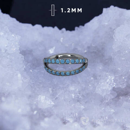 Кликер Dual Turquoise CZ 1.2мм