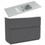 Тумба с раковиной Sancos FOLK Floor FL120FGS/CN7006 120 Grey soft