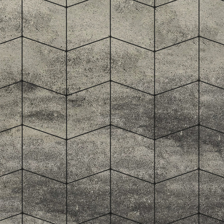 Тротуарная плитка РОМБ - Листопад гладкий Антрацит