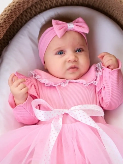 Платье-боди для новорожденной