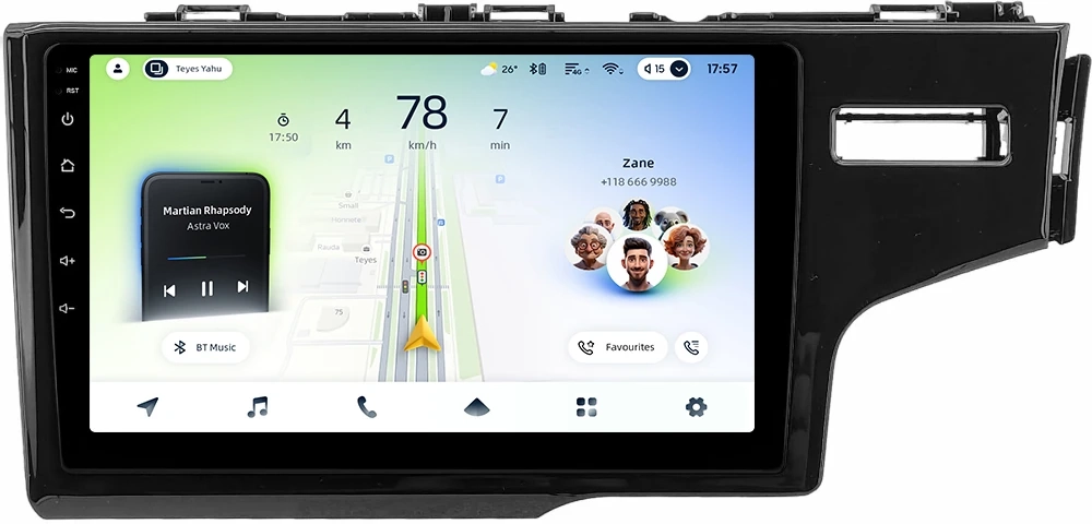 Магнитола для Honda Fit 3 2013-2020 - Teyes CC4L монитор 9" IPS на Android 14, Snapdragon 662, CarPlay, 4G SIM-слот