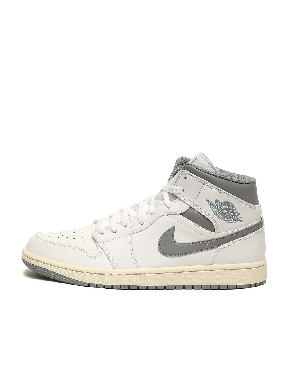 Кроссовки Высокие Из Кожи Air Jordan 1 Mid Neutral Grey