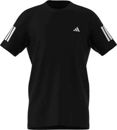 Детская теннисная футболка Adidas Club 3 Stripes Tennis - Black