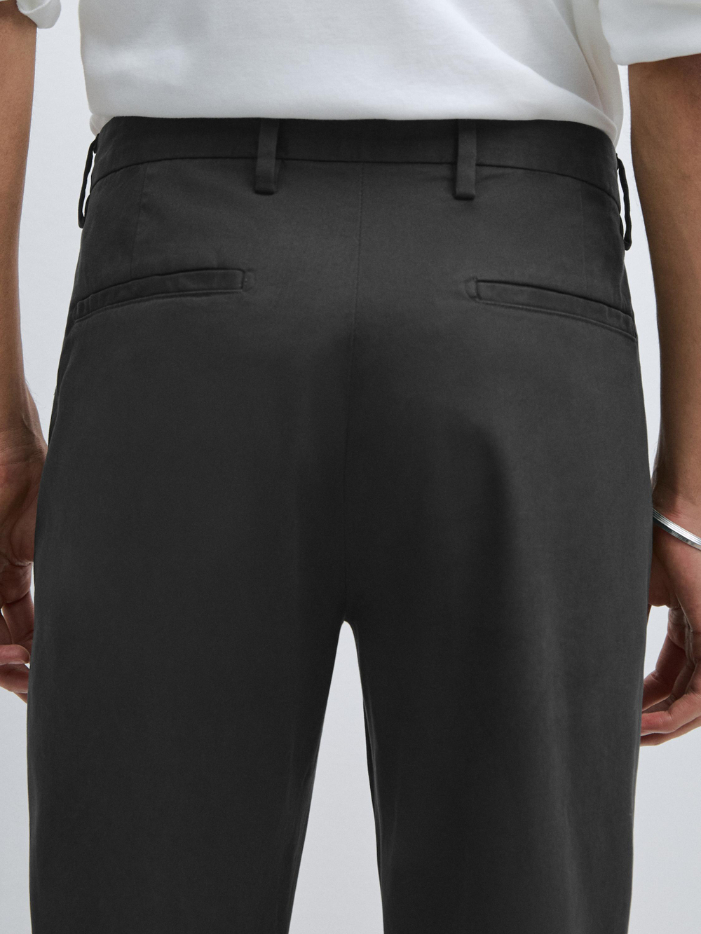 Massimo Dutti Брюки из шерстяной смеси, угольный