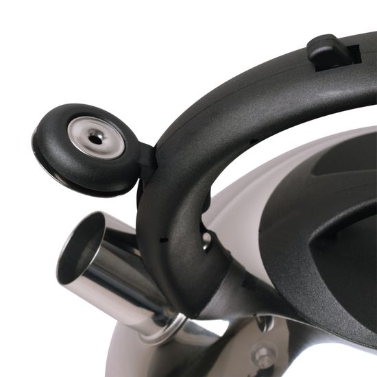 Чайник 4,5 л. из нержавеющей стали со свистком Kamille KM 0688 и черной бакелитовой ручкой