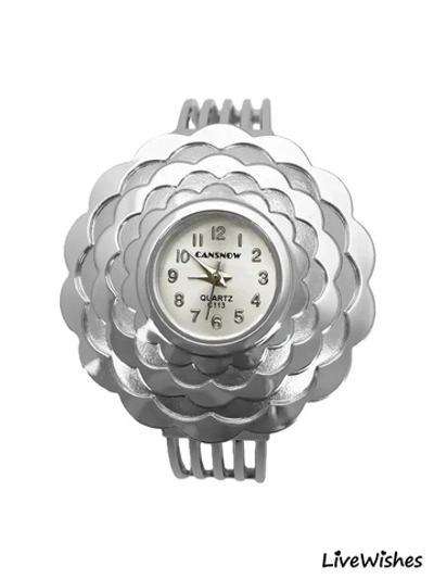 Часы-браслет кварцевые CANSNOW, серебристый W8250-03