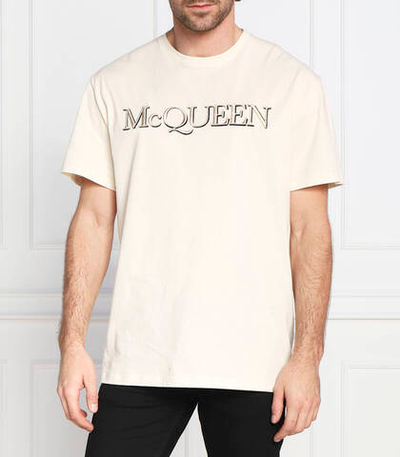 футболка logo emb Alexander McQueen - кремовый(649876 QUZ56)
