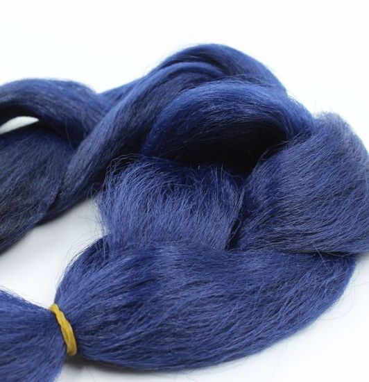 Канекалон 2-цветный 100гр 130см B20 черно темносиний