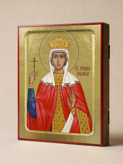 Икона Людмилы, мученицы на дереве: 125 х 160 (Синопсисъ)