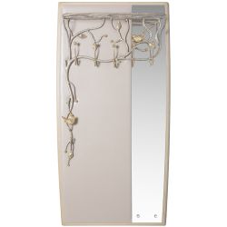 Вешалка настенная Терра (с зеркалом) Айвори Мраморное золото