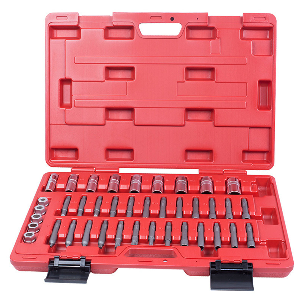 МАСТАК (100-10039C) Набор торцевых головок и насадок для обслуживания амортизаторов, кейс, 39 предметов