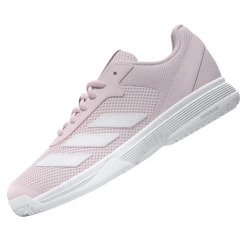 Детские Кроссовки теннисные  Adidas Courtflash K - distilled pink/cloud white/cloud white