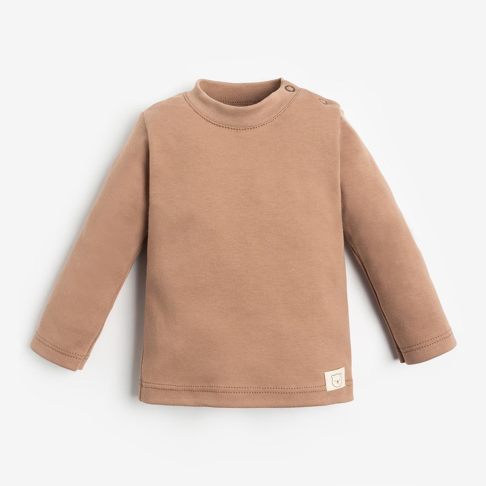 Лонгслив для мальчиков "Basic line" р. 68-74, коричневый. 9235790 (Крошка Я)
