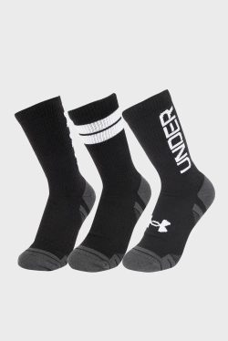 Носки Under Armour UA Perf Tech Nov 3pk Crew-BLK