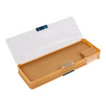 Пенал пластиковый "Капибара" с блестками, 2 отв., с точилкой, 3 вида микс