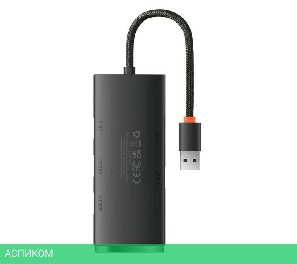 USB-хаб Baseus Lite Series Black (WKQX030001)