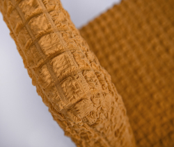 Чехол на стул без оборки со спинкой, цвет Горчичный, Набор 6 шт.