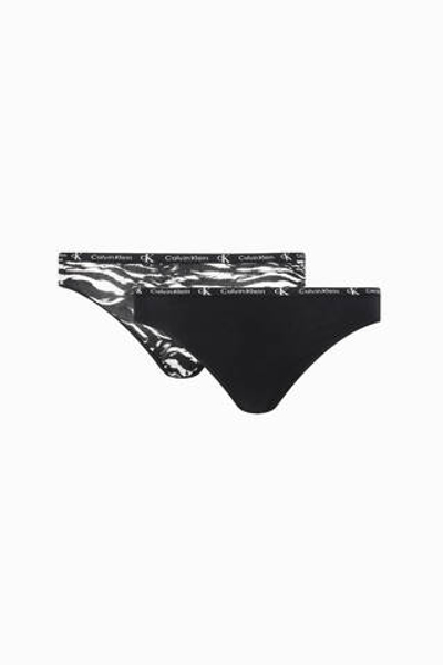 Трусики 2 пары Calvin Klein Underwear - черный(000QD3991E)