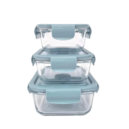 Стеклянные контейнеры 3 шт (прямоугольные)