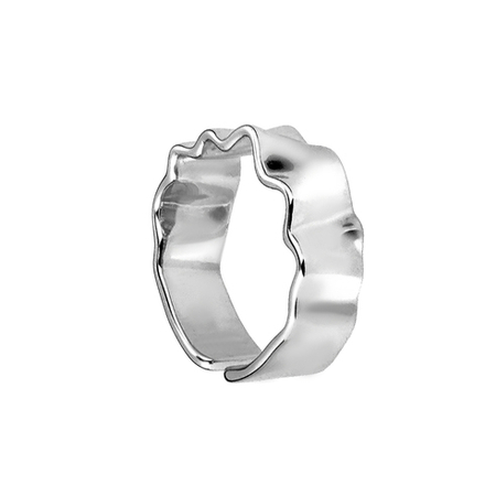 Латунное кольцо "Волна" silver
