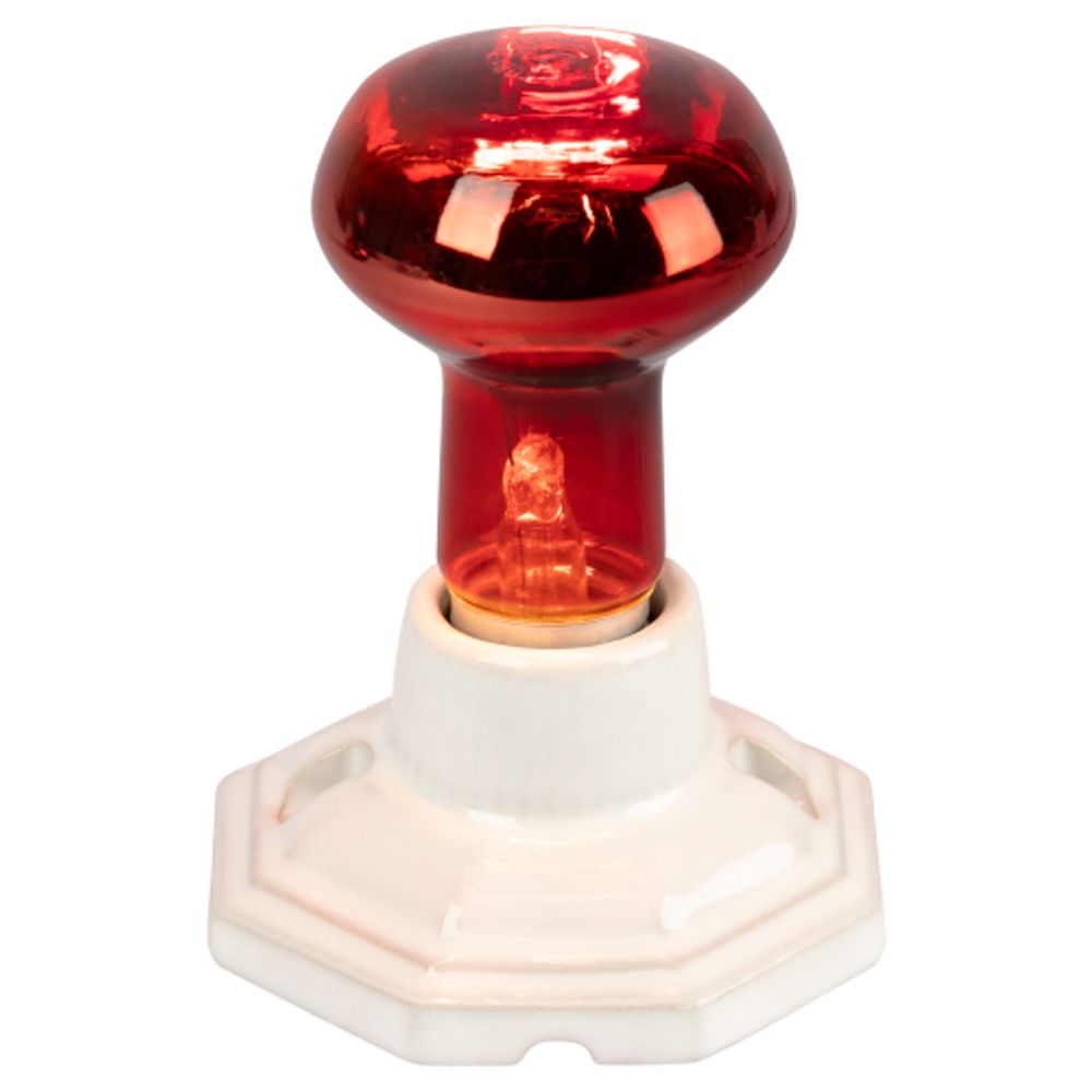 Светильник для инфракрасной лампы ЭРА FITO-Holder-CAP-light 3 м патрон-основание керамический с кабелем и цоколем Е27 | Светильники для растений