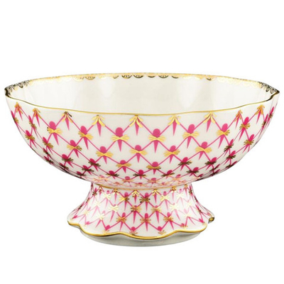 Ваза для конфет ф. Тюльпан рис. Сетка-блюз арт. 80.50209.00.1